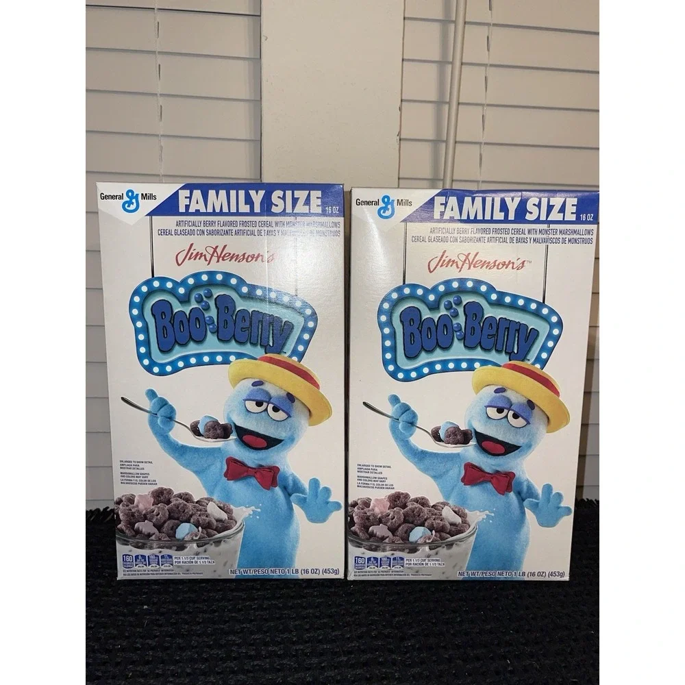 Boo Berry Cereal w/Monster Marshmallows, Kids Cereal, Limited Edition‎ (2)
